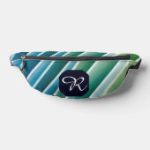Custom Monogram Fanny Pack - Abstrakt Blue Green Bauchtasche (Ablage )