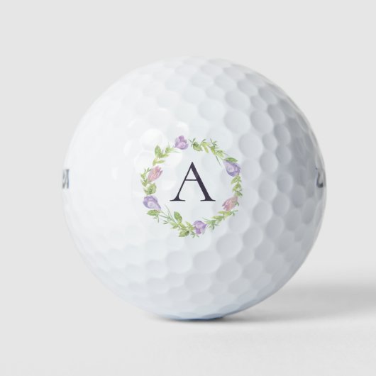 Custom Monogram Feminine Golfball (Vorderseite)