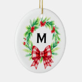Custom Monogram First Christmas Married Ornament (Rechts)