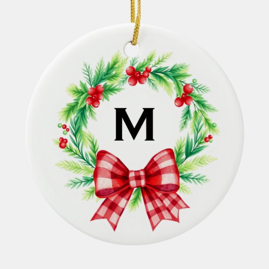 Custom Monogram First Christmas Married Ornament (Vorne)