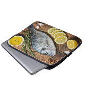 Custom Monogram Fish Dorado Laptopschutzhülle (Vorne Knopf)