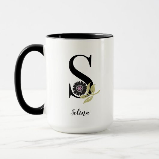Custom Monogram Flamenco-Tasse Tasse (Links)
