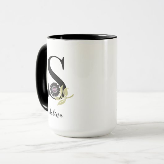 Custom Monogram Flamenco-Tasse Tasse (Vorderseite Links)