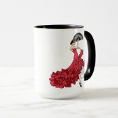 Custom Monogram Flamenco-Tasse Tasse (VorderseiteRechts)