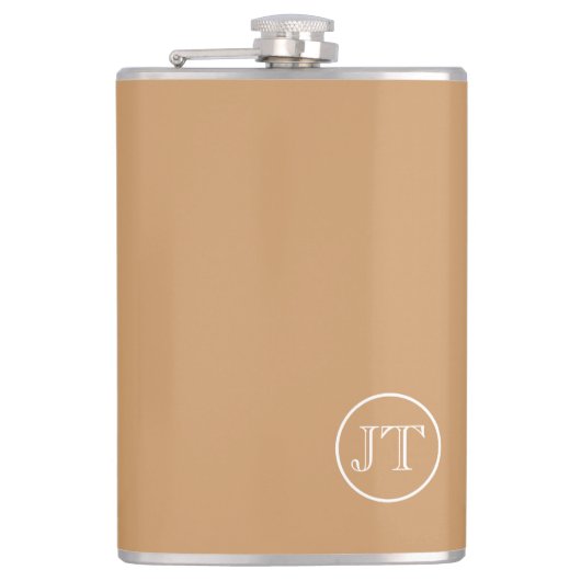 Custom Monogram Flask Flachmann (Vorderseite)