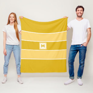 Custom Monogram Fleece Blanket