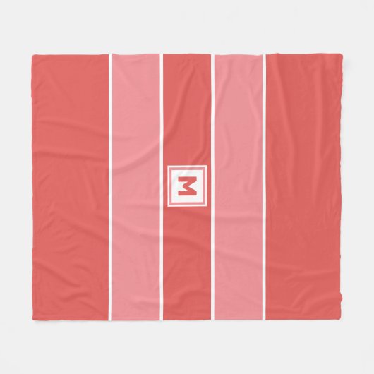 Custom Monogram Fleecedecke (Vorderseite (Horizontal))