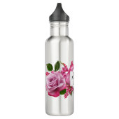 Custom Monogram - Floral Edelstahlflasche (Links)