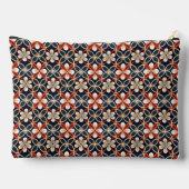 Custom Monogram Floral Japanisches Muster Zubehörtasche (Rückseite)