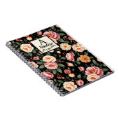 Custom Monogram floral Mary Delany Inspiriert Notizblock (Rechte Seite)
