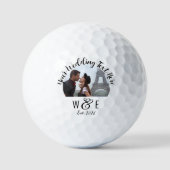 Custom Monogram Foto Script Wedelgolfball Golfball (Vorderseite)