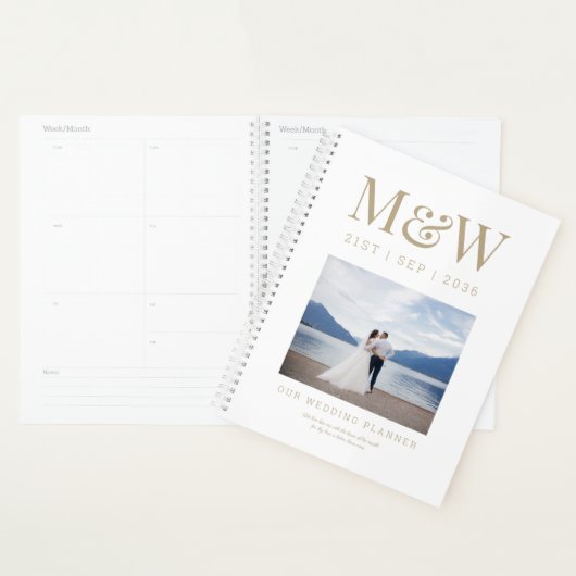 Custom Monogram Foto Wedding Planer (Anzeige)