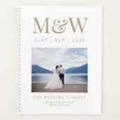 Custom Monogram Foto Wedding Planer (Vorderseite)
