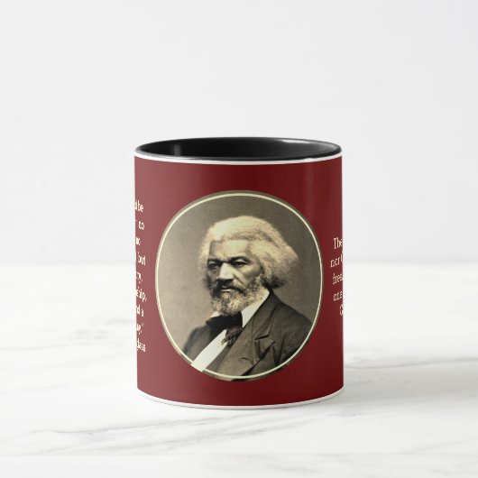 Custom Monogram FREDERICK DOUGLASS Tasse (Zentrum)