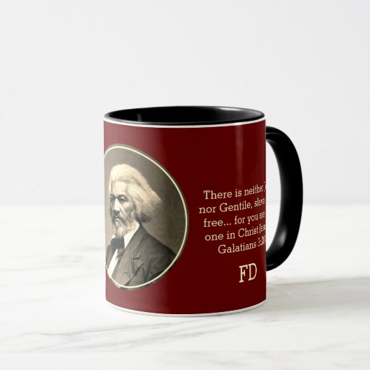Custom Monogram FREDERICK DOUGLASS Tasse (VorderseiteRechts)