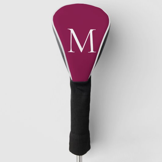 Custom Monogram Fuchsia schwarz Golf Headcover (Vorderseite)