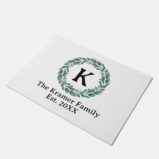 Custom Monogram Fußmatte (Schrägansicht)