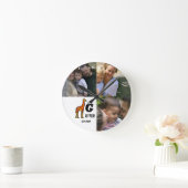 Custom monogram G is for Giraffe cute giraffes Runde Wanduhr (Zuhause)