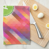 Custom Monogram Gemustert Abstrakt Geschirrtuch (Viertel Falte)