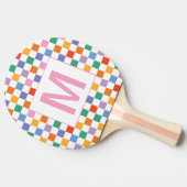 Custom monogram  geometric square Ping Pong Paddle Tischtennis Schläger (Seitenansicht)