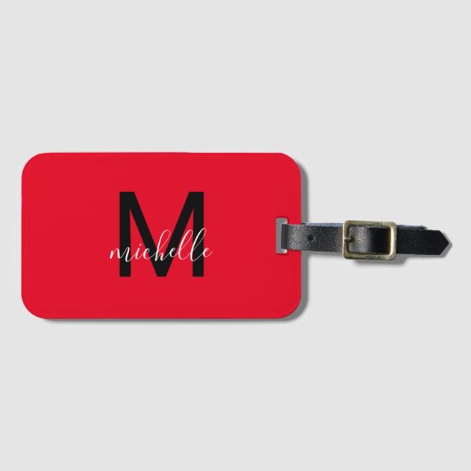 Custom Monogram Gepäckanhänger (Vorderseite (Horizontal))