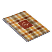 Custom Monogram Gingham Style Pattern Notizblock (Rechte Seite)