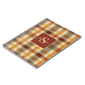 Custom Monogram Gingham Style Pattern Notizblock (Linke Seite)