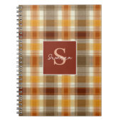 Custom Monogram Gingham Style Pattern Notizblock (Vorderseite)