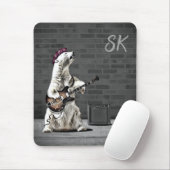 Custom Monogram Gitarre Punk Rock Bear Musiker Mousepad (Mit Mouse)