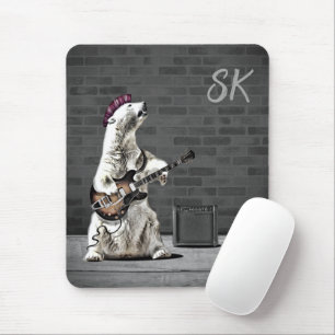 Custom Monogram Gitarre Punk Rock Bear Musiker Mousepad