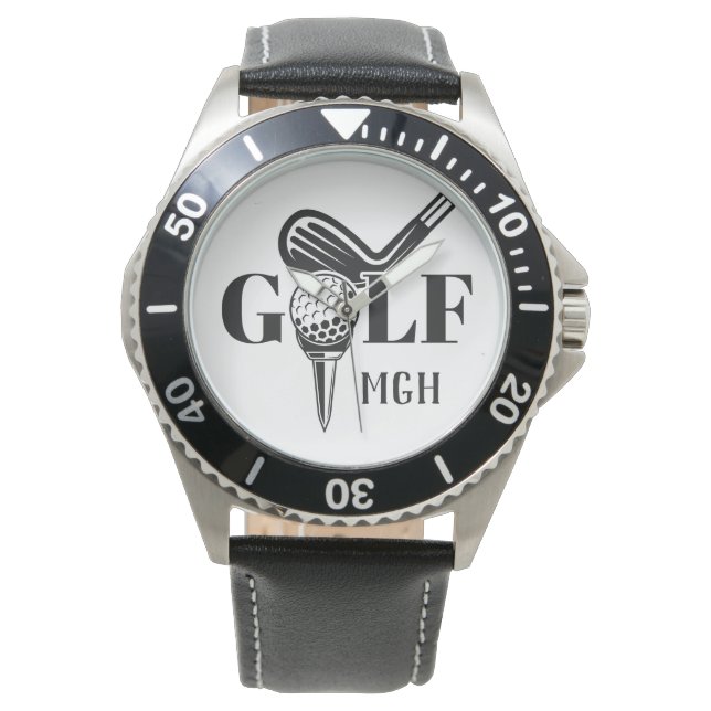 Custom Monogram Golf Armbanduhr (Vorderseite)