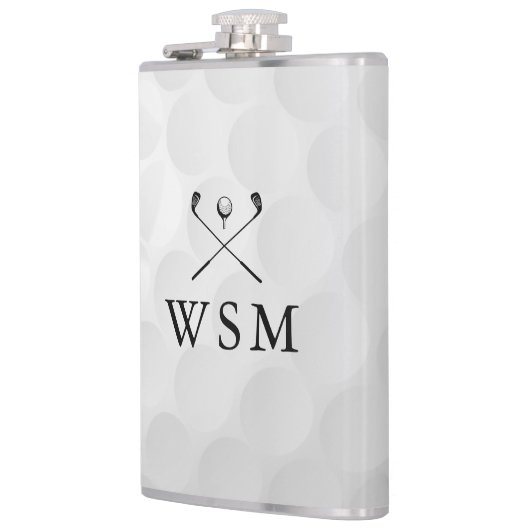 Custom Monogram Golf Ball Flachmann (Links)