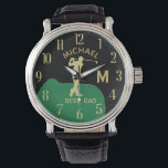 Custom Monogram Golf Name Best Vater Gfit Armbanduhr<br><div class="desc">Diese einzigartige Armbanduhr ist als Geschenk für Ihren Vater konzipiert, der wirklich Golf liebt. Enthält das Monogramm / Initial; Vorname und "Bester Papa". Es gibt sogar eine einzigartige Anordnung des Monogramms - sehen Sie genau hin und Sie werden drei Farben sehen, was ihm das Gefühl der Tiefe gibt. Wenn Sie...</div>