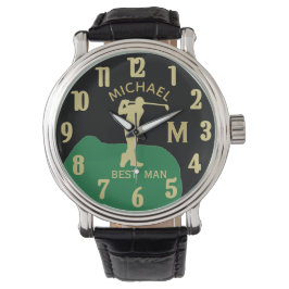 Custom Monogram Golf Name Trauzeuge Gfit Wedding Armbanduhr