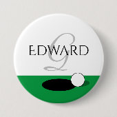Custom monogram, Golf Player Name Buttons (Vorderseite)