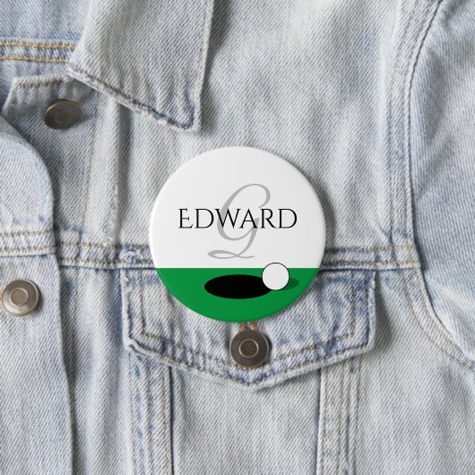 Custom monogram, Golf Player Name Buttons (Beispiel)