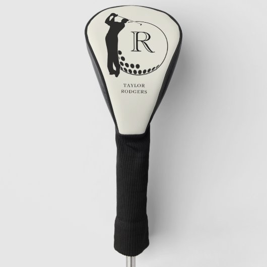 Custom Monogram Golf Swing Golf Headcover (Vorderseite)