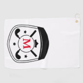 Custom Monogram Golfhandtuch (Horizontal)