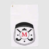 Custom Monogram Golfhandtuch (Vorderseite)