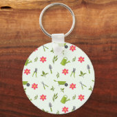 Custom Monogram Green Garding Schlüsselanhänger (Rückseite)