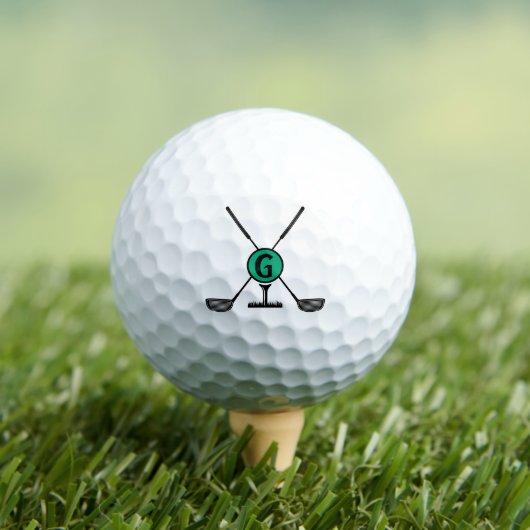 Custom Monogram green modern Golfball (Insitu T-Shirt)