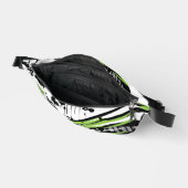 Custom Monogram Green Sports Bauchtasche (Offen)