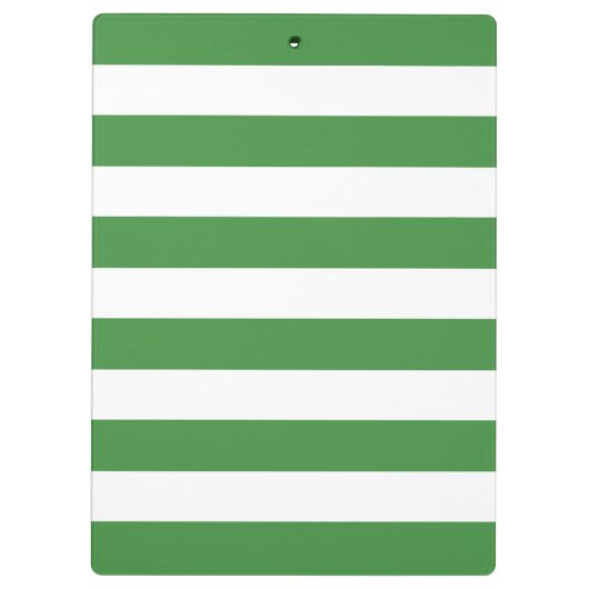 Custom Monogram Green und Navy Blue Bold Strips Klemmbrett (Rückseite)