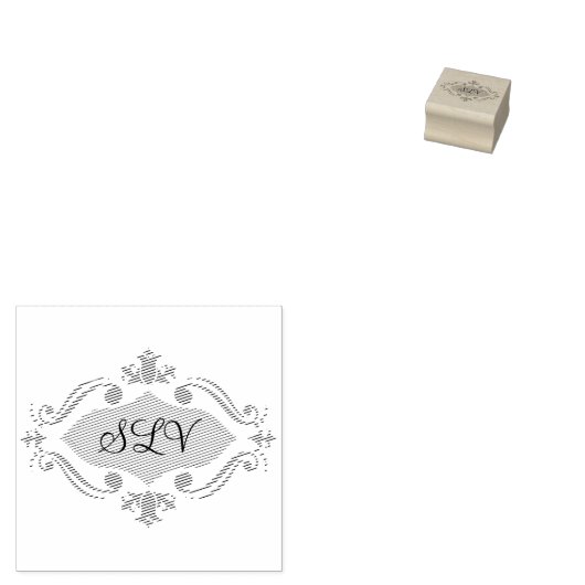 Custom Monogram Gummistempel (Stempel)
