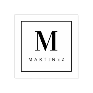 Custom Monogram Gummistempel