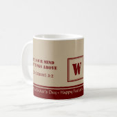 Custom Monogram Happy Vatertag ASPIRE INSPIRIERT Kaffeetasse (Vorderseite Links)