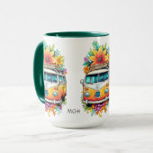 Custom Monogram Hippie Van Tasse (Vorderseite Links)