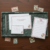 Custom Monogram Holiday Golden Doodle Weihnachtsma Post-it Klebezettel