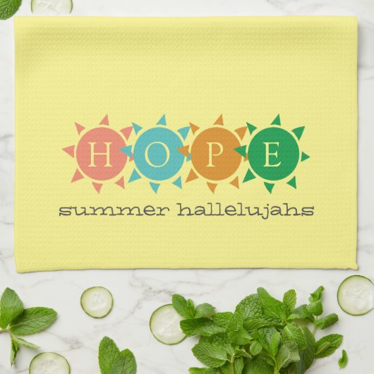 Custom Monogram HOPE Geschirrtuch (Gefaltet)