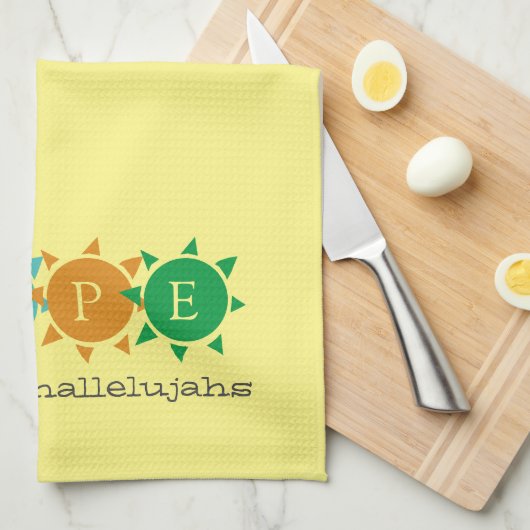 Custom Monogram HOPE Geschirrtuch (Viertel Falte)